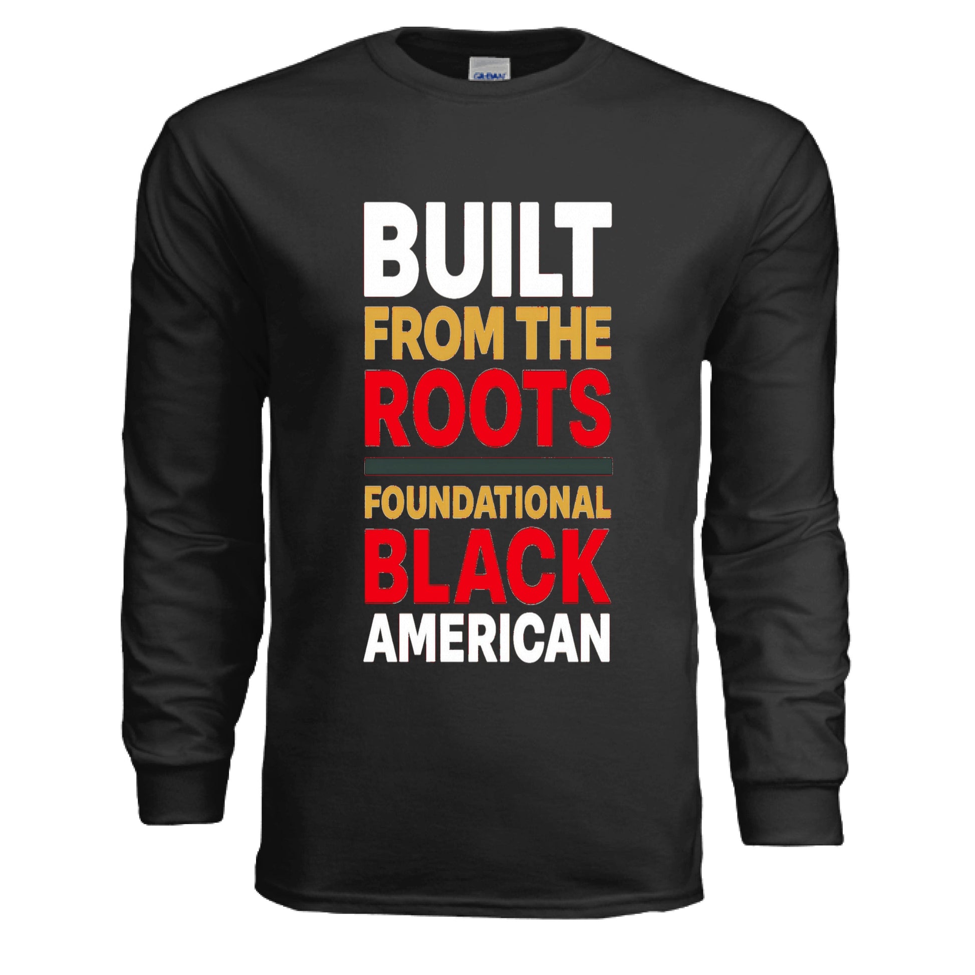 Foundational Black American Long Sleeve Tee - TEEDRA
