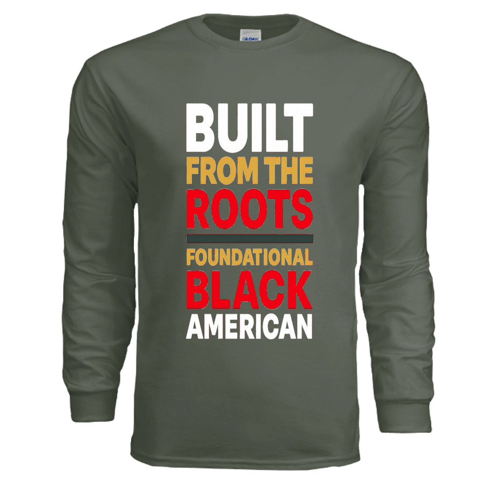 Foundational Black American Long Sleeve Tee - TEEDRA