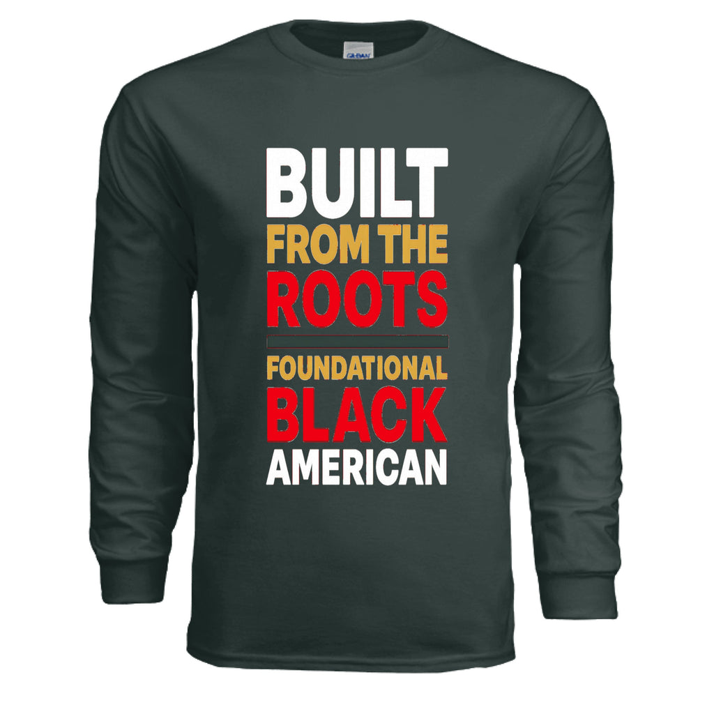 Foundational Black American Long Sleeve Tee - TEEDRA