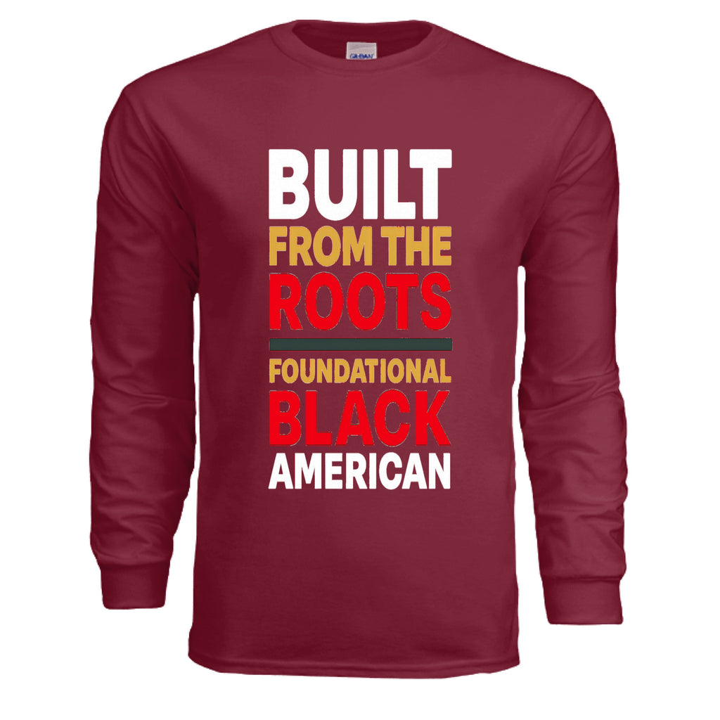 Foundational Black American Long Sleeve Tee - TEEDRA