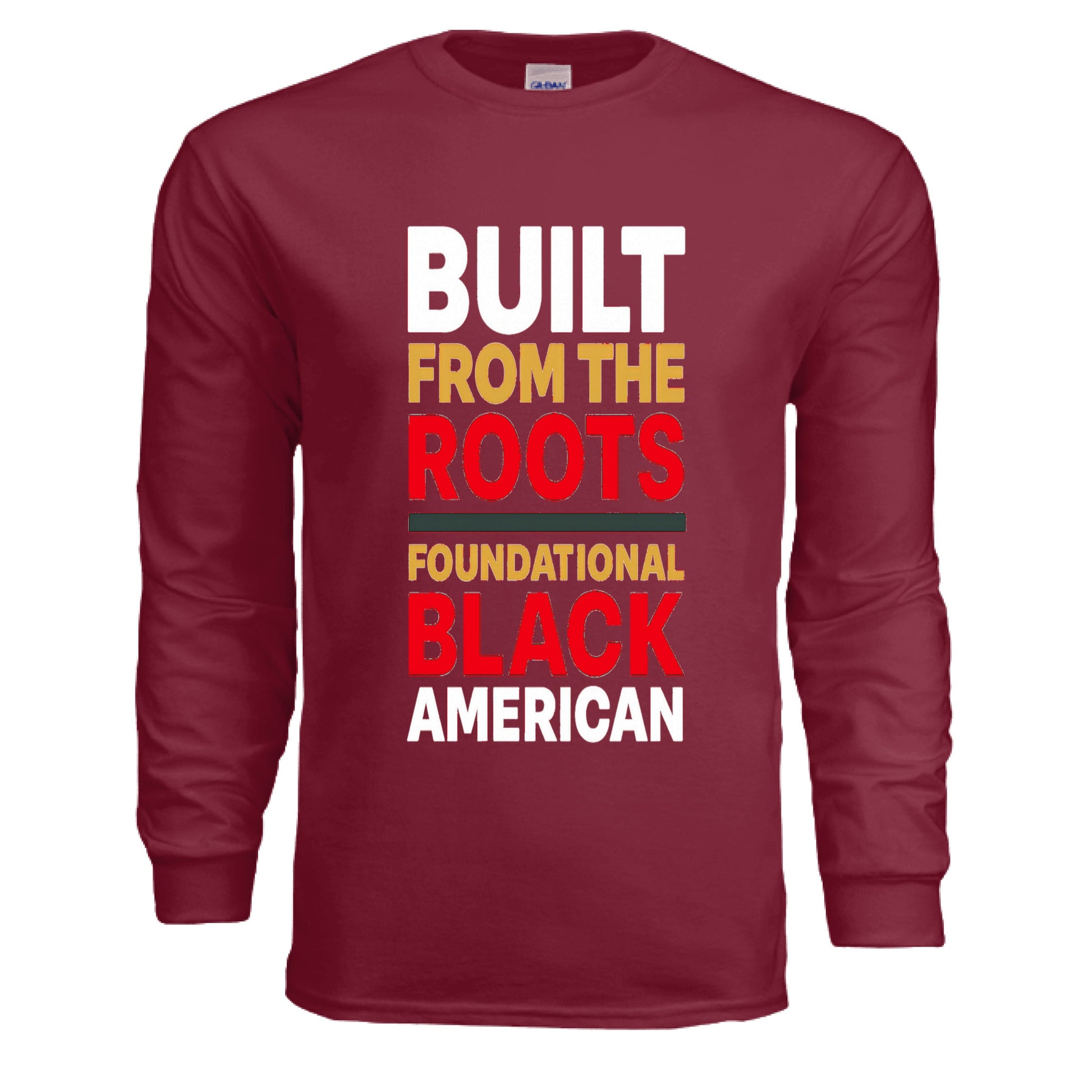 Foundational Black American Long Sleeve Tee - TEEDRA