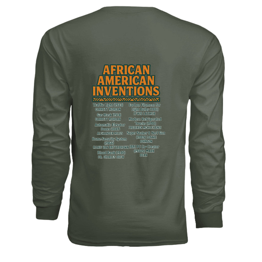 Foundational Black American Long Sleeve Tee - TEEDRA