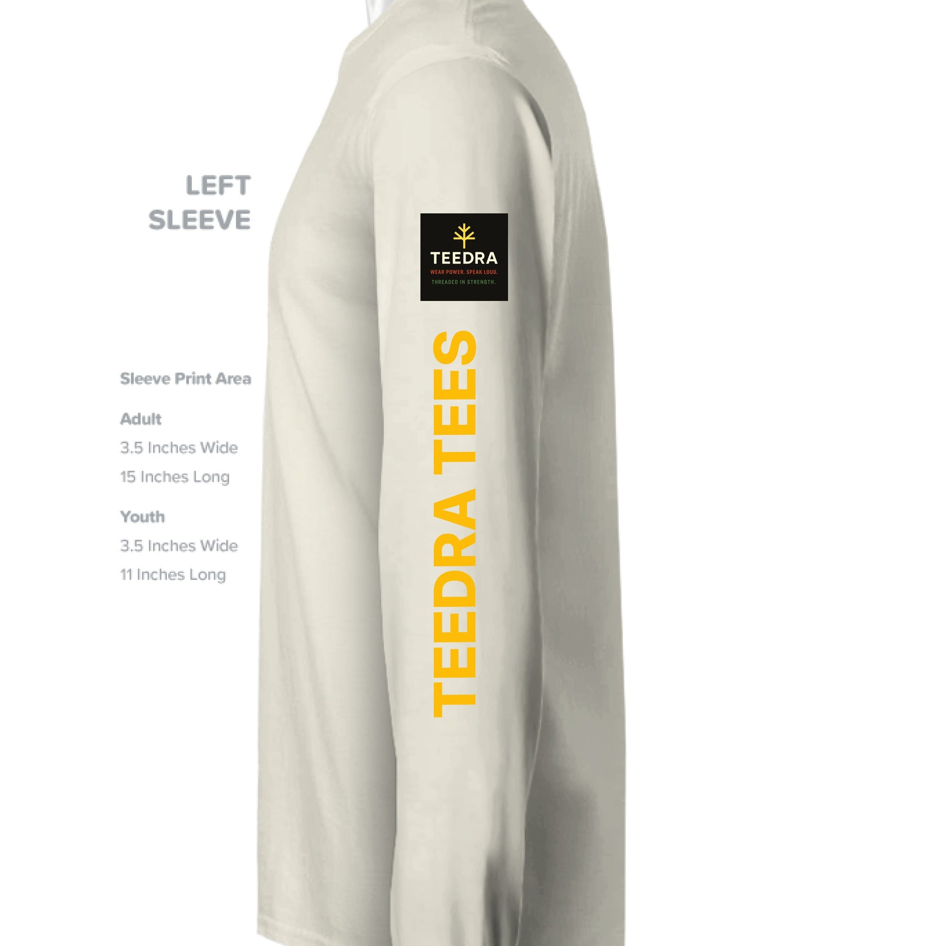 Foundational Black American Long Sleeve Tee - TEEDRA