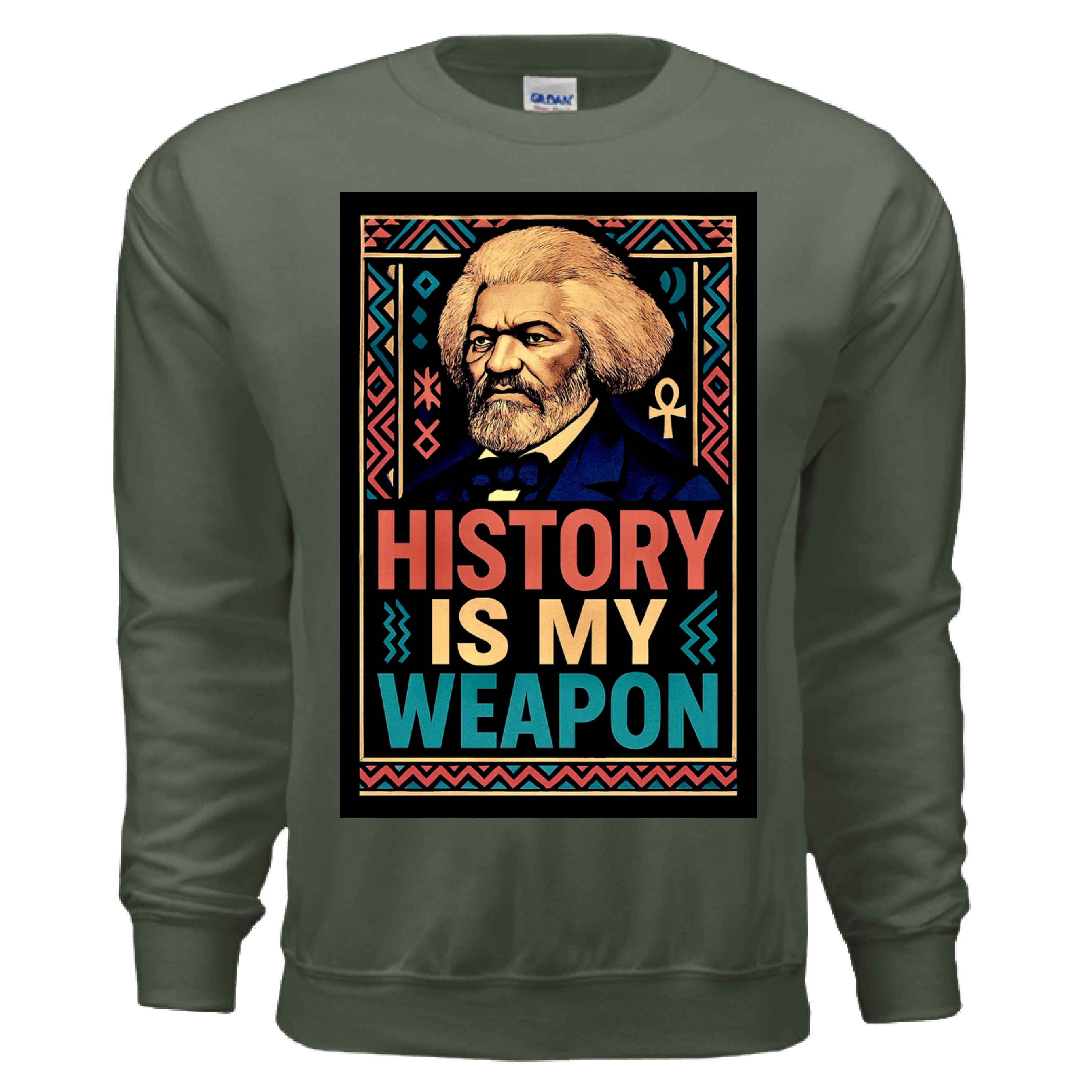 Teedra Tees - History is my Weapon Sweatshirt Sand - TEEDRACustom Sweatshirt