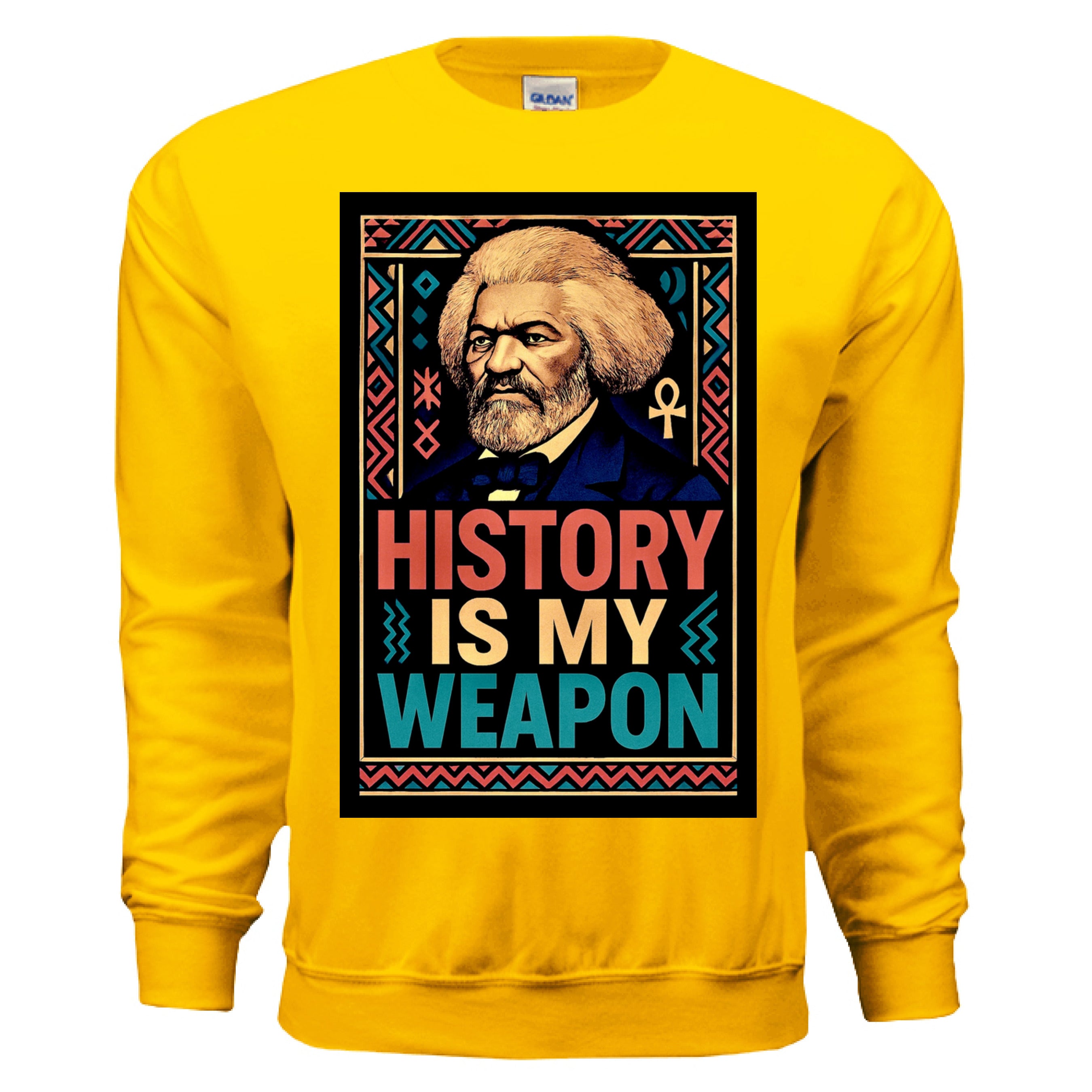 Teedra Tees - History is my Weapon Sweatshirt Sand - TEEDRACustom Sweatshirt
